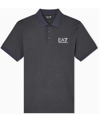EA7 - 7 Lines Cotton-Blend Jersey Polo Shirt - Lyst