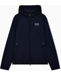 EA7 - Asv Core Identity Hooded Bomber Jacket - Lyst