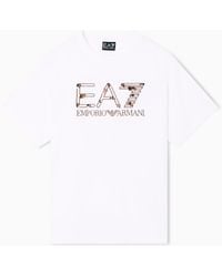 EA7 - Logo Series Jersey T-Shirt - Lyst