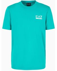 EA7 - Tennis Club Crew-neck T-shirt In A Stretch Viscose Blend - Lyst