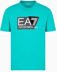 EA7 - Visibility Stretch-cotton Jersey, Short-sleeved T-shirt - Lyst