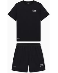 EA7 - Dynamic Athlete T-Shirt And Shorts Set - Lyst