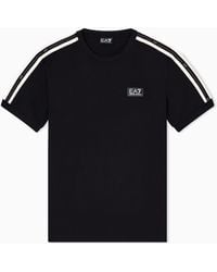 EA7 - Logo Series Cotton-Jersey T-Shirt - Lyst