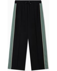 EA7 - Logo Series Cotton-Blend Trousers - Lyst