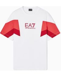 EA7 - Summer Block Cotton Jersey Crew-Neck T-Shirt - Lyst
