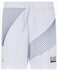 EA7 - Tennis Pro Print Shorts In Ventus7 Technical Fabric - Lyst