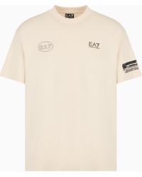 EA7 - Graphic Series Cotton-Jersey Crew-Neck T-Shirt - Lyst