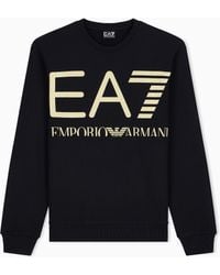 EA7 - Sweatshirt Logo Series Regular Fit Cotton Jersey - Lyst