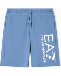 EA7 - Core Identity Cotton Shorts - Lyst