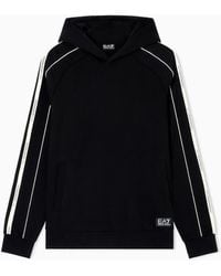 EA7 - Felpa Con Cappuccio Logo Series - Lyst