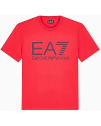 EA7 - Armani Olimpia Milano Pure Cotton T-Shirt - Lyst