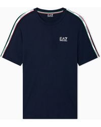 EA7 - Italian Spirit Cotton-Jersey Crew-Neck T-Shirt - Lyst