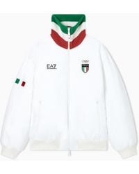 EA7 - Waterproof Padded Bomber Jacket For The Olympics - Lyst