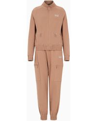 EA7 - Stretch Cotton Tracksuit With Cargo Trousers - Lyst