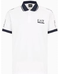 EA7 - Tennis Club Stretch-cotton Jersey Polo Shirt - Lyst