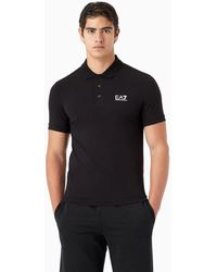 EA7 - Core Identity Stretch-cotton Polo Shirt - Lyst