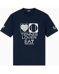 EA7 - Nitto Atp Finals Crew Neck T-Shirt With Tennis Lover Print - Lyst