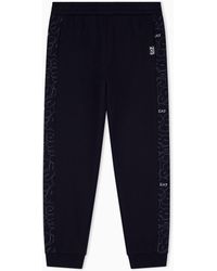 EA7 - Oversized Jersey Trousers Logo Series Boy - Lyst