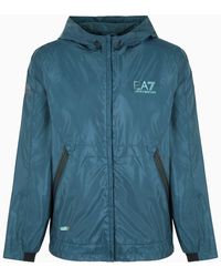 EA7 - Dynamic Athlete Hooded Jacket In Ventus7 Technical Fabric - Lyst