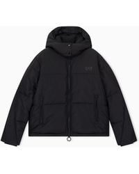 EA7 - Padded Bomber Jacket Logo Series With Tape Details - Lyst