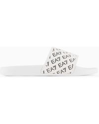 EA7 - Slides With All-Over Logo - Lyst