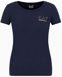 EA7 - Cotton-blend Jersey Evolution T-shirt - Lyst