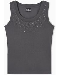 EA7 - Precious Viscose-Blend Tank Top - Lyst