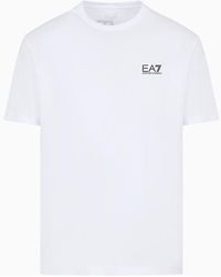 EA7 - Logo Series Cotton Jersey Crew-neck T-shirt - Lyst