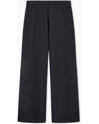 EA7 - Precious Stretch Jersey Trousers - Lyst