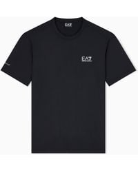 EA7 - Jersey T-Shirt Tennis Pro Regular Fit With Rib Details - Lyst