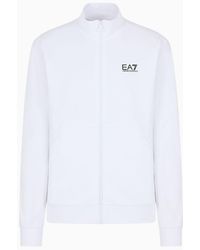 EA7 - Visibility Cotton Zip-up Sweatshirt - Lyst