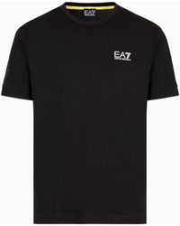 EA7 - Logo Series Cotton Crew-neck T-shirt - Lyst