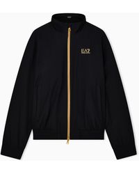 EA7 - Oversized Bomber Jacket Core Identity With Hood - Lyst