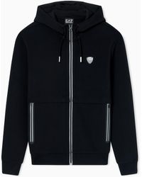 EA7 - Regular Fit Full-Zip Hoodie Premium Shield - Lyst