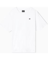 EA7 - Kurzärmeliges Core Lady T-Shirt Aus Baumwollstretch-Jersey - Lyst