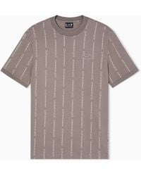EA7 - Graphic Series Cotton Crew-Neck T-Shirt - Lyst