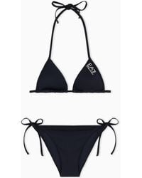 EA7 - Triangle Bikini With Logo - Lyst