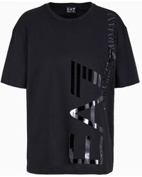 Emporio Armani - Logo Series Crew-neck T-shirt In Asv Organic Cotton - Lyst