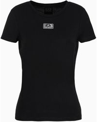 EA7 - Asv Dynamic Athlete T-shirt Mit Rundhalsausschnitt Aus "natural ventus7"-funktionsgewebe - Lyst