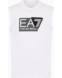 EA7 - Lux Identity Modal-blend Crew-neck T-shirt - Lyst