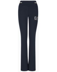 EA7 - Core Lady Stretch-cotton Jersey Trousers - Lyst