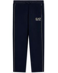 EA7 - Label Hose Aus Einer Viskose-Mischung - Lyst