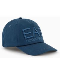 EA7 - Logo Series Cotton Baseball Cap - Lyst