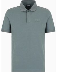 EA7 - Visibility Stretch Cotton-Jersey Polo Shirt - Lyst