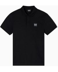 EA7 - Visibility Poloshirt Aus Baumwollstretch-Jersey - Lyst