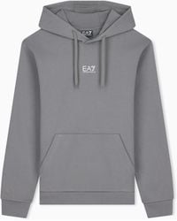 EA7 - Hooded Sweatshirt Core Identity Regular Fit Cotton Blend - Lyst