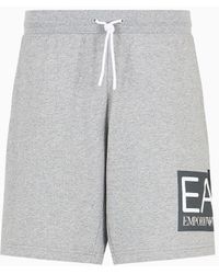 EA7 - Cotton Visibility Board Shorts - Lyst