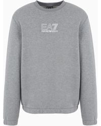 EA7 - Core Identity Cotton-Blend Crew-Neck Sweatshirt - Lyst