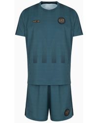 EA7 - Soccer T-shirt And Shorts Set In Ventus7 Technical Fabric - Lyst