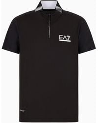 EA7 - Ventus7 Technical Fabric Golf Club Polo Shirt - Lyst